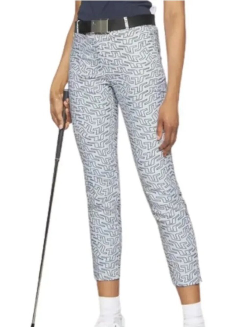 J.Lindeberg Pia Print Golf Pants White Outline Bridge Swirl 26